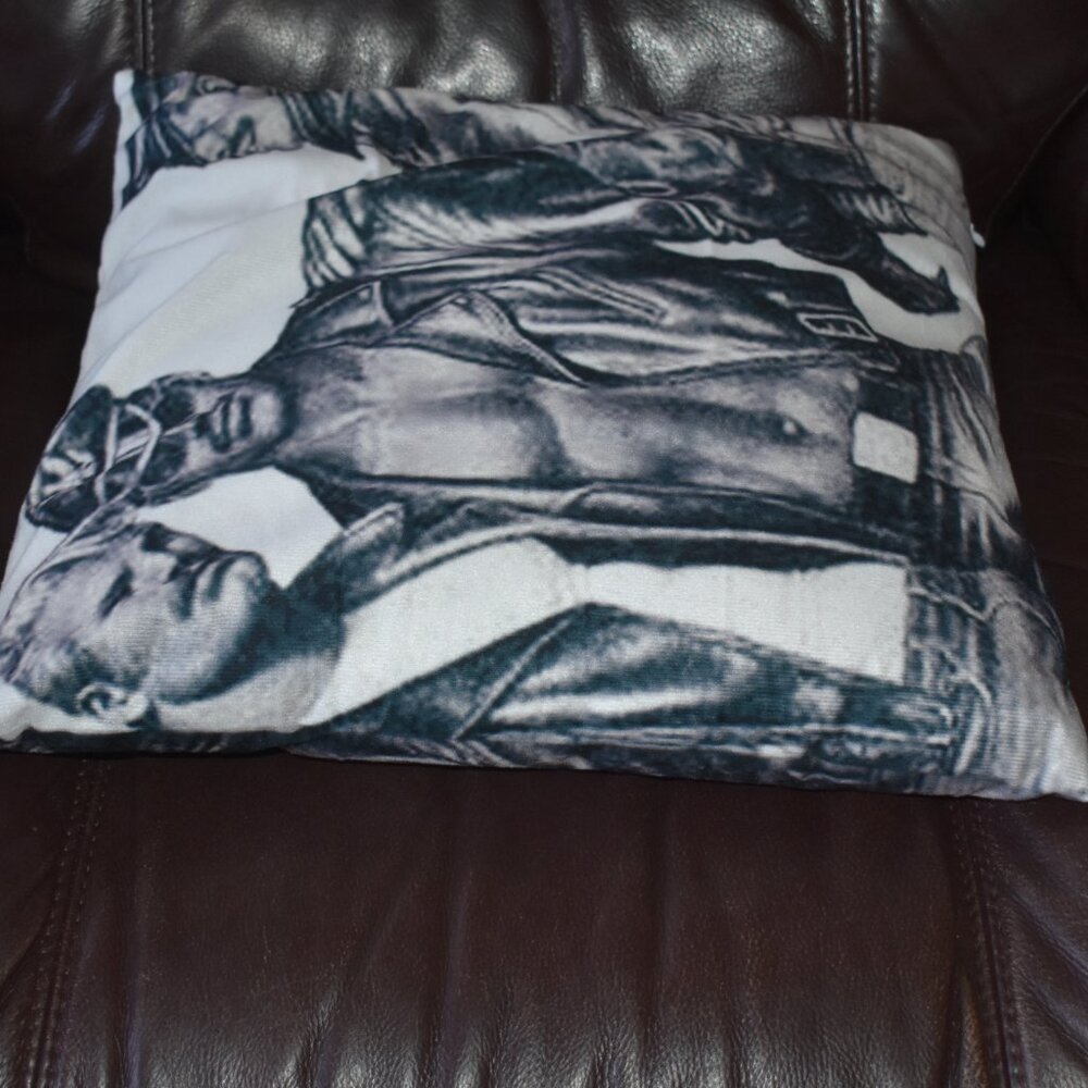 Tom Of Finland sexy leather man trio Style pillow throw - Picture 3 of 11